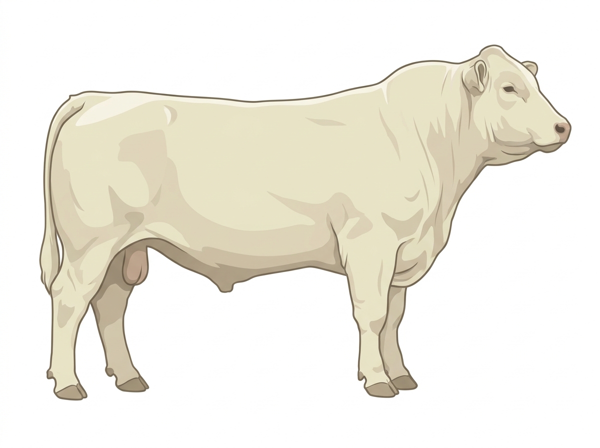 White MaineTainer Bull