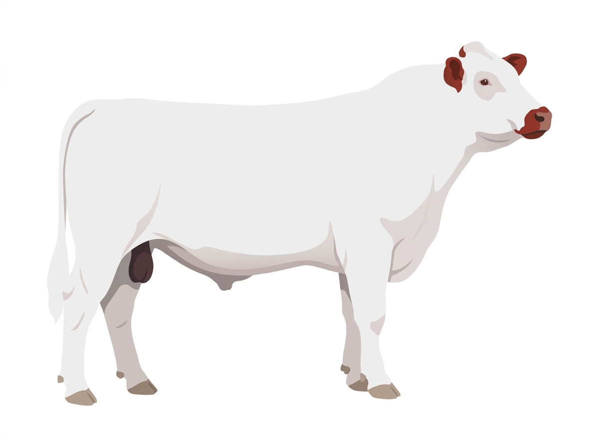 White with red ears and muzzle MaineTainer Bull
