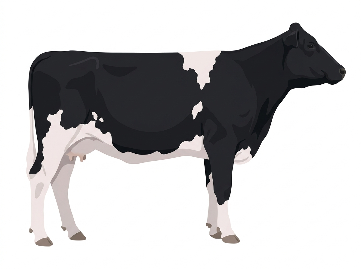 Black with a few white spots Purebred Maine-Anjou Cow