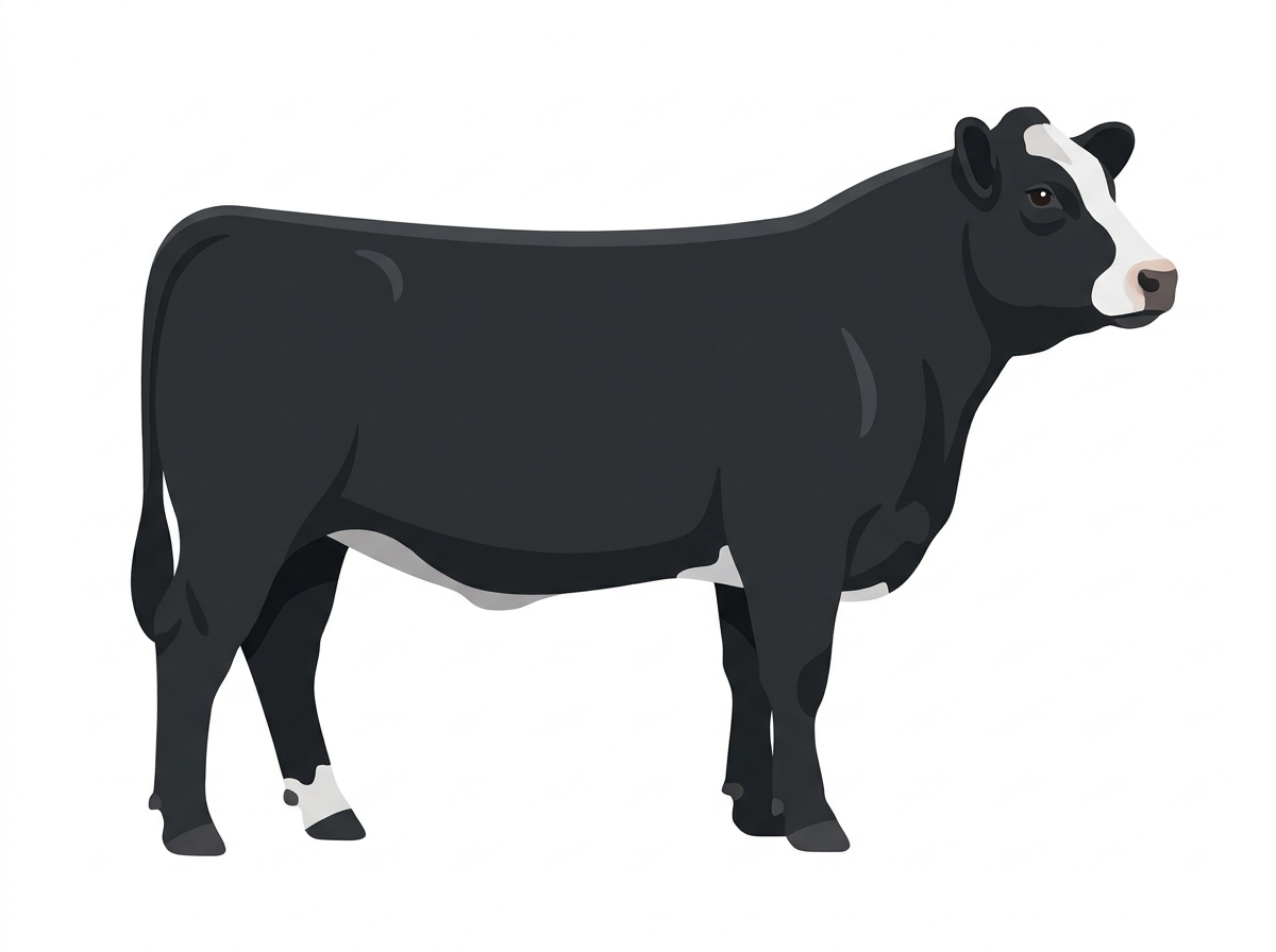 Black Purebred Simmental Heifer
