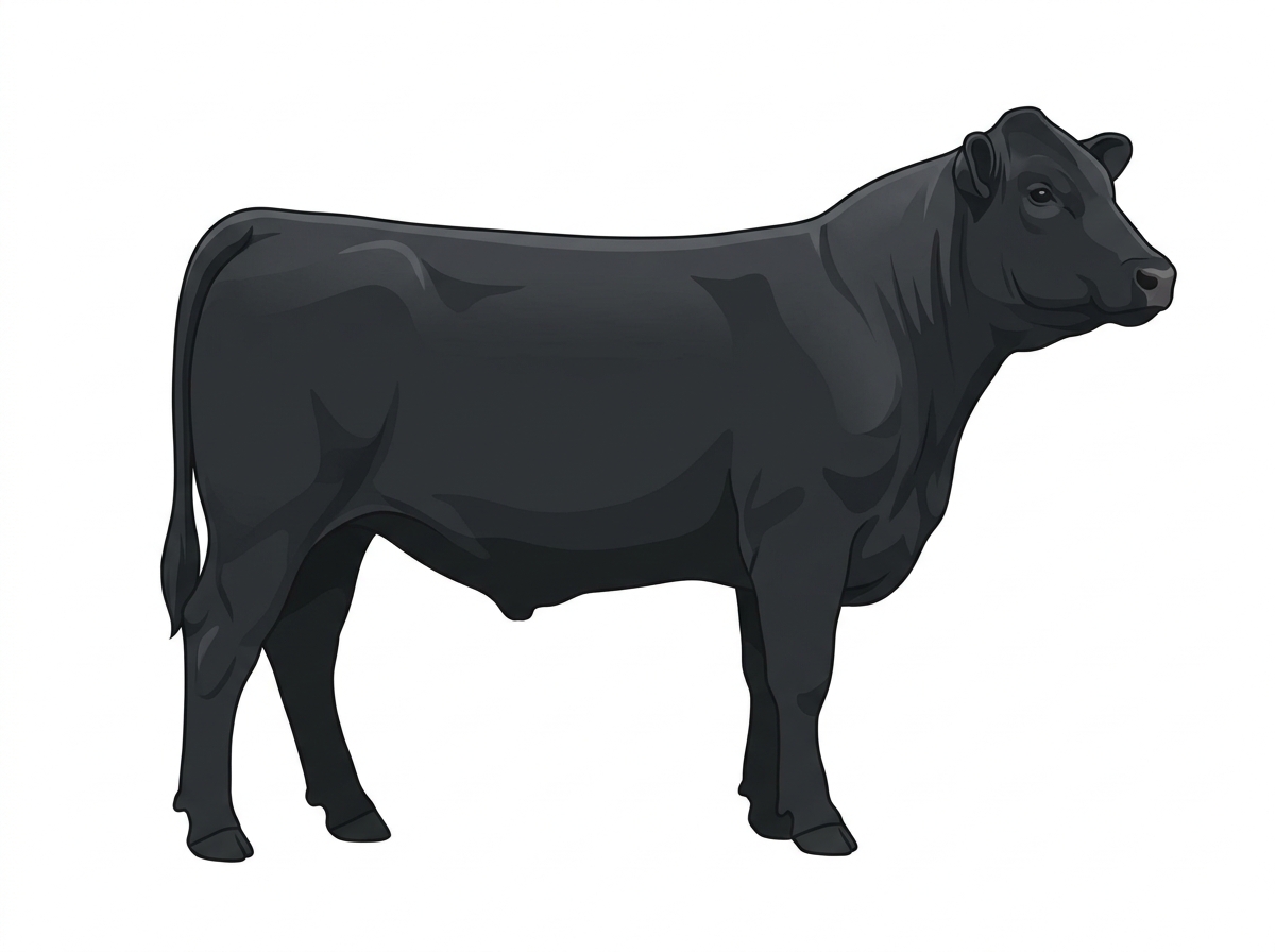 Black Purebred Simmental Steer