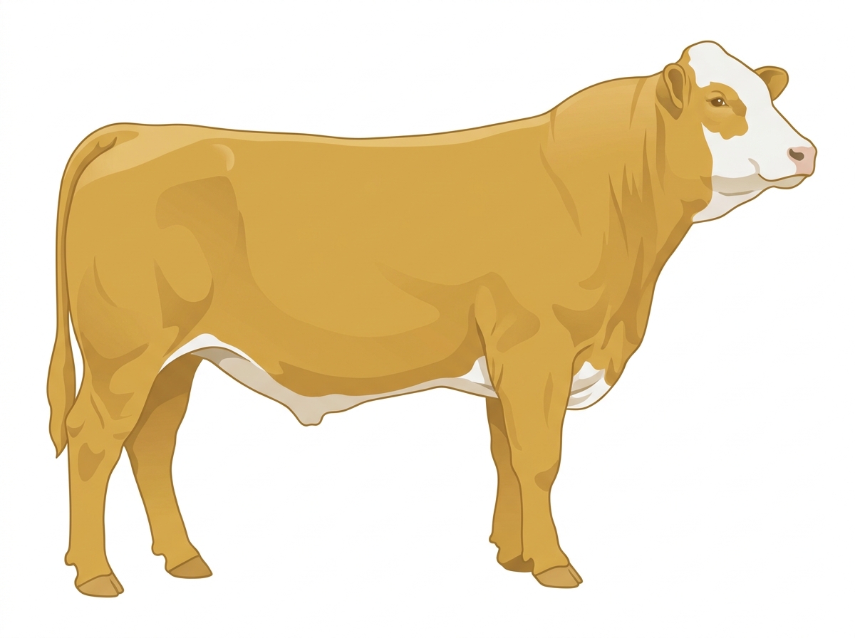 Gold Purebred Simmental Steer