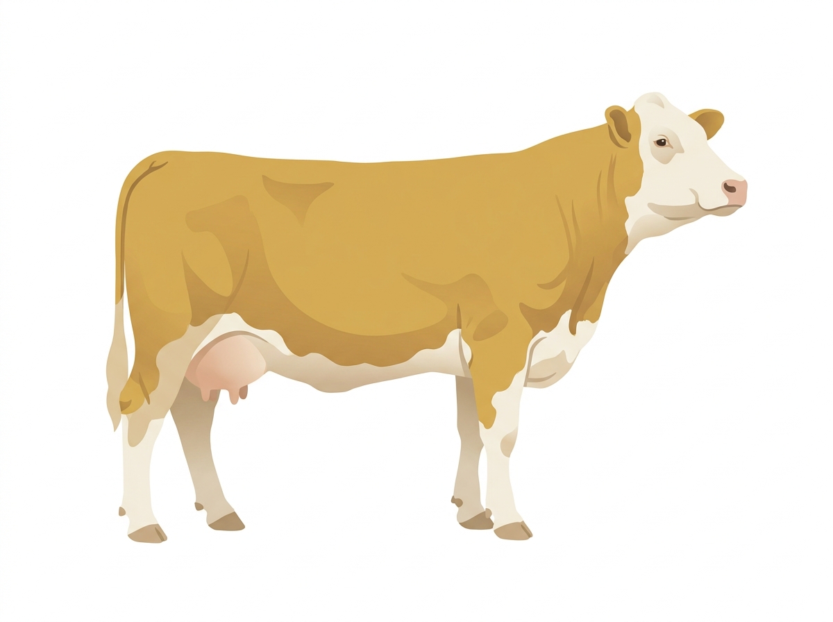 Gold with a white face Purebred Simmental Cow
