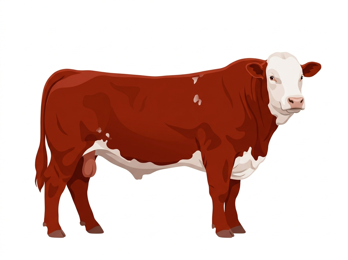 Red with a full white face, white brisket and underline and a few white spots Purebred Simmental Bull