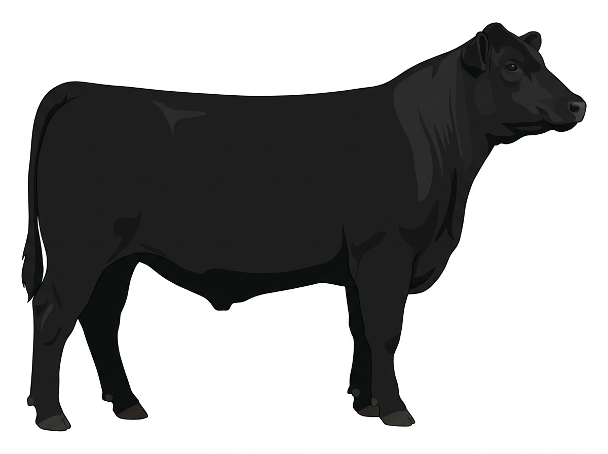 Black Red Angus Cross Steer