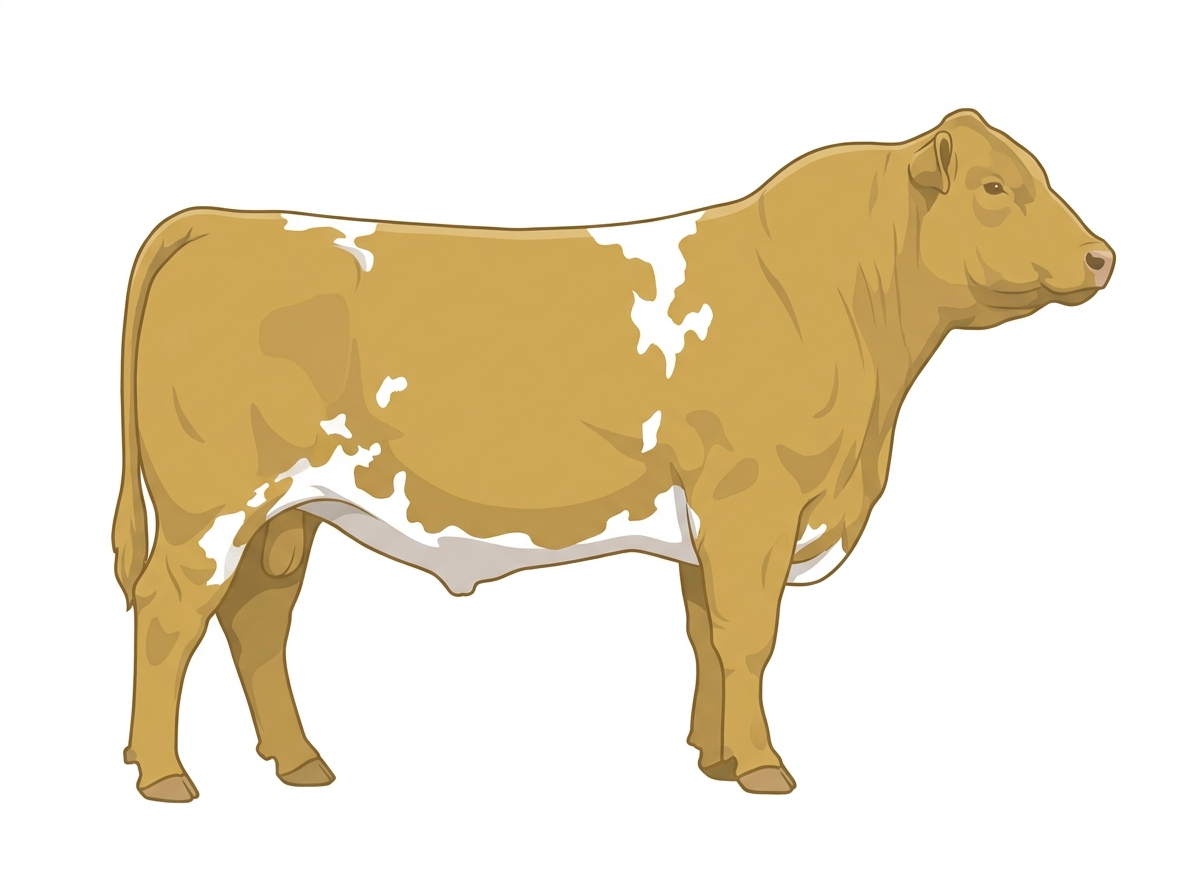 Gold Red Angus Cross Bull