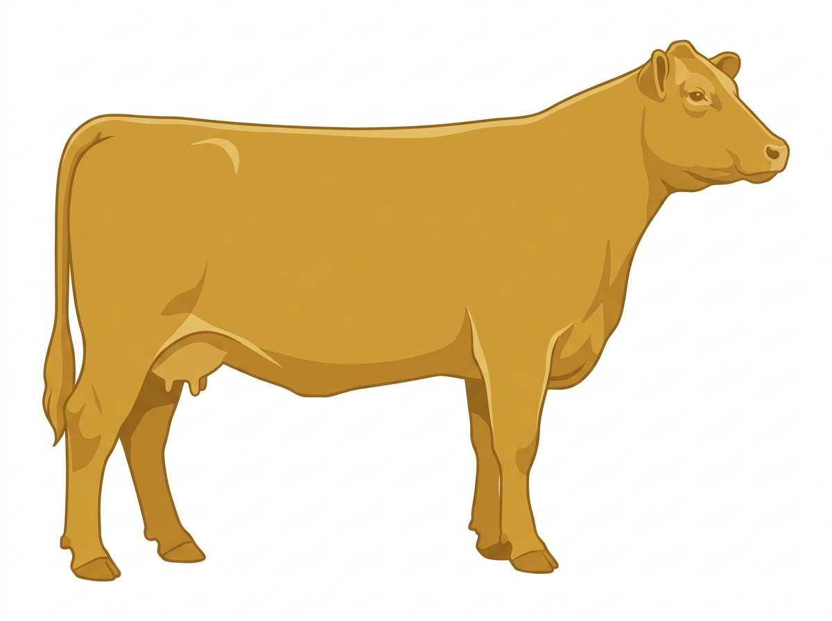Gold Red Angus Cross Cow