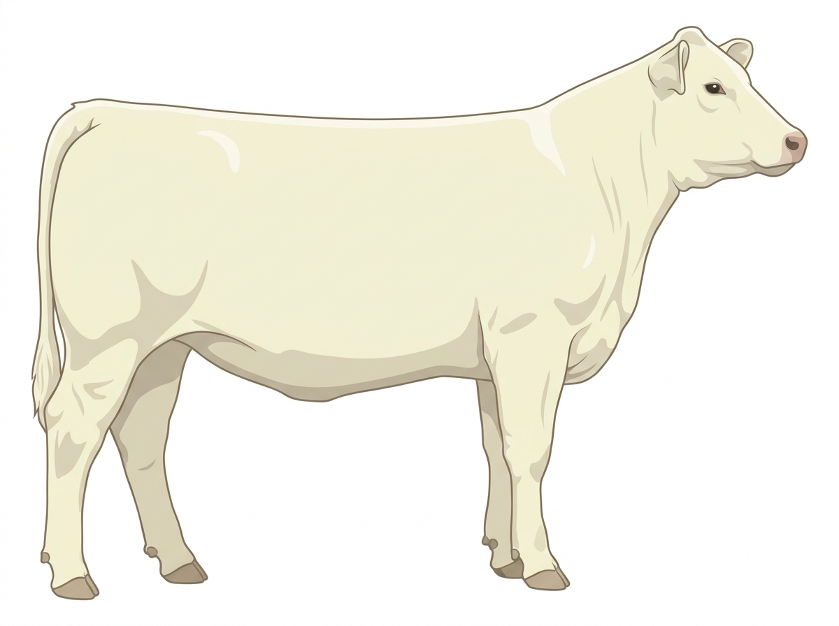 White Red Angus Cross Heifer