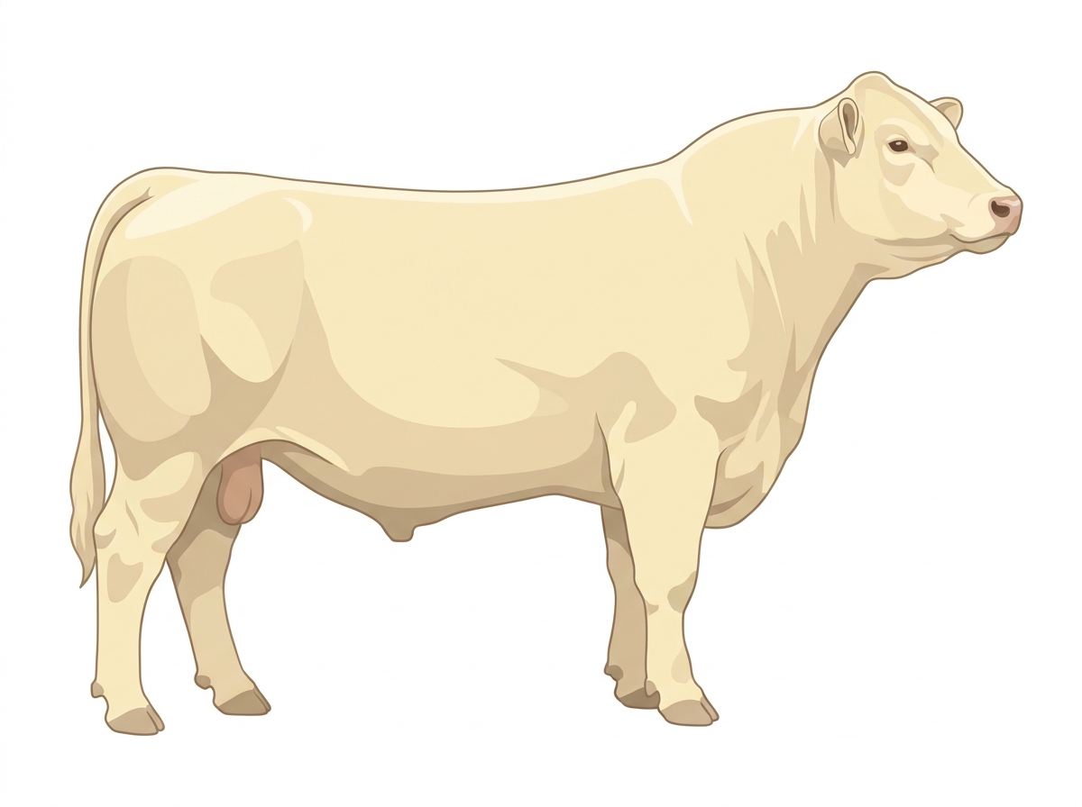 Cream Red Angus x Charolais Cross Bull