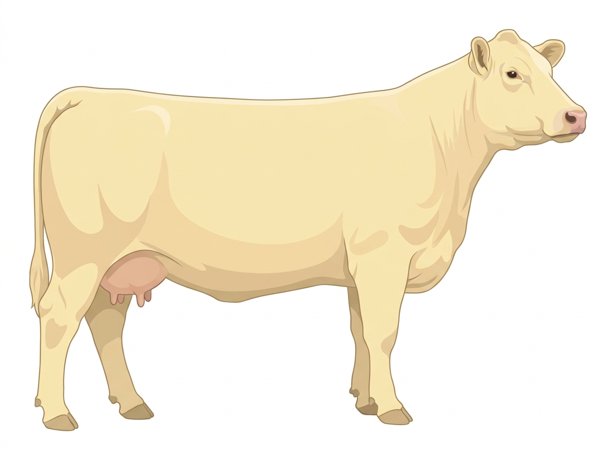 Cream Red Angus x Charolais Cross Cow
