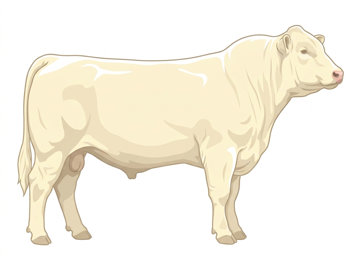 Cream Shorthorn Cross Bull