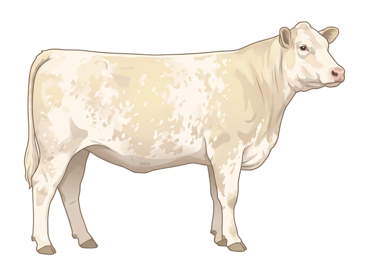 Light cream roan Shorthorn Cross Heifer