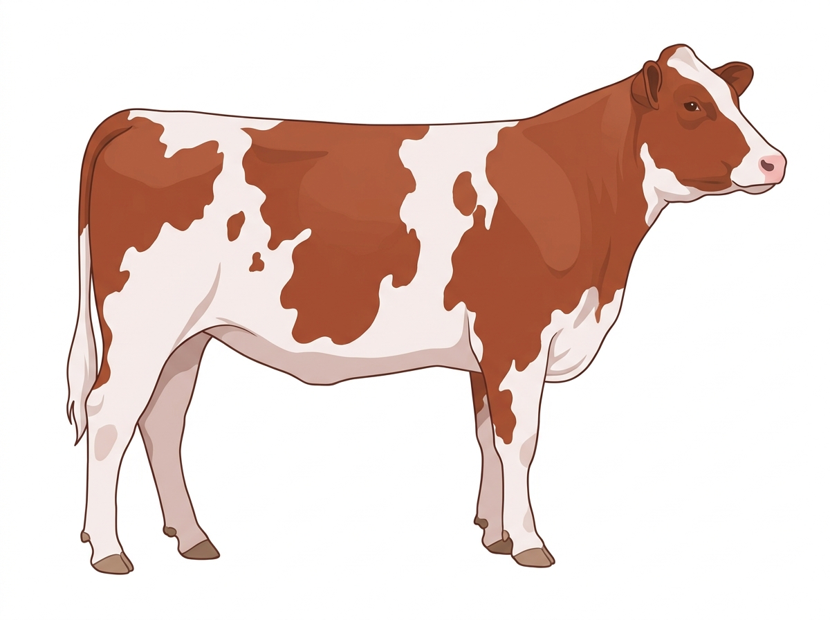 Light red roan Shorthorn Heifer
