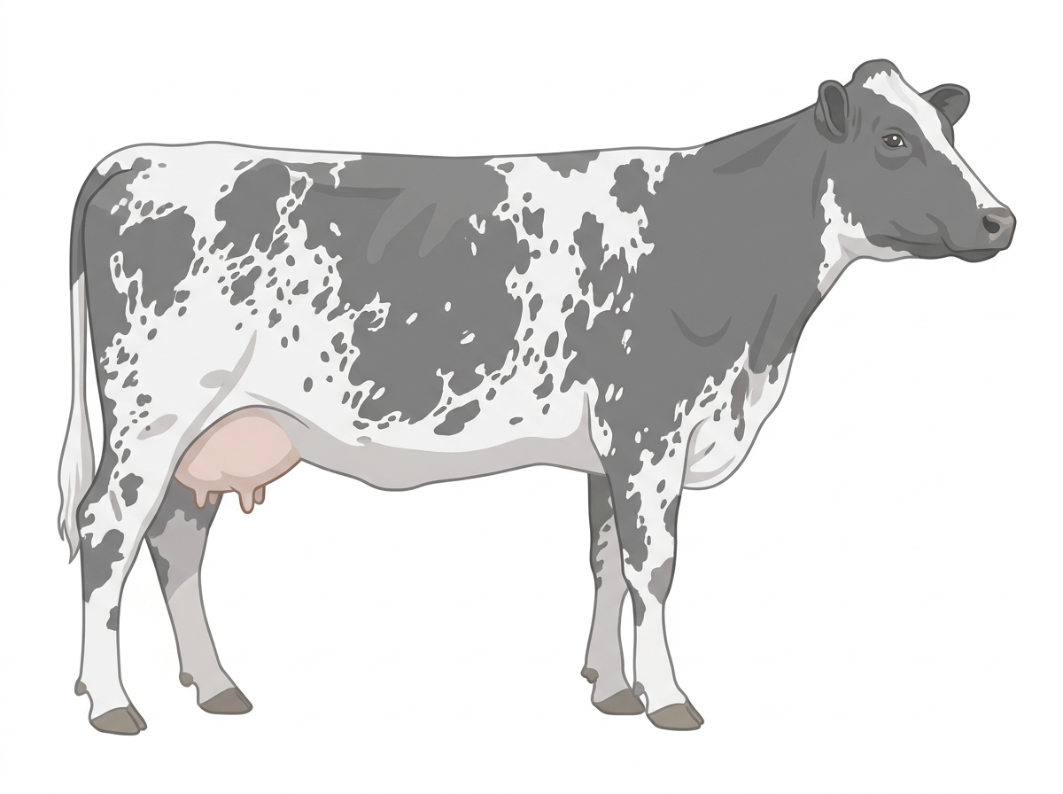 Blue roan Shorthorn Plus Cow