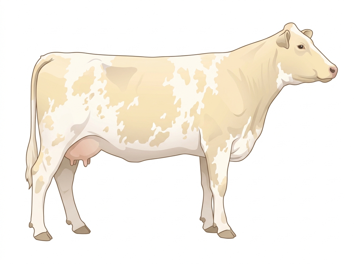Cream roan Shorthorn Plus Cow