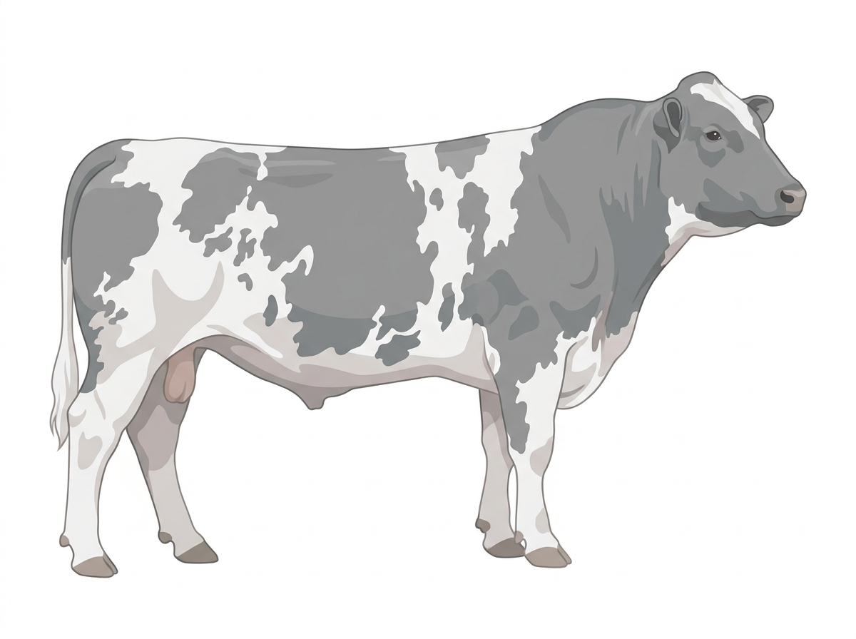 Heavy blue roan Shorthorn Plus Bull