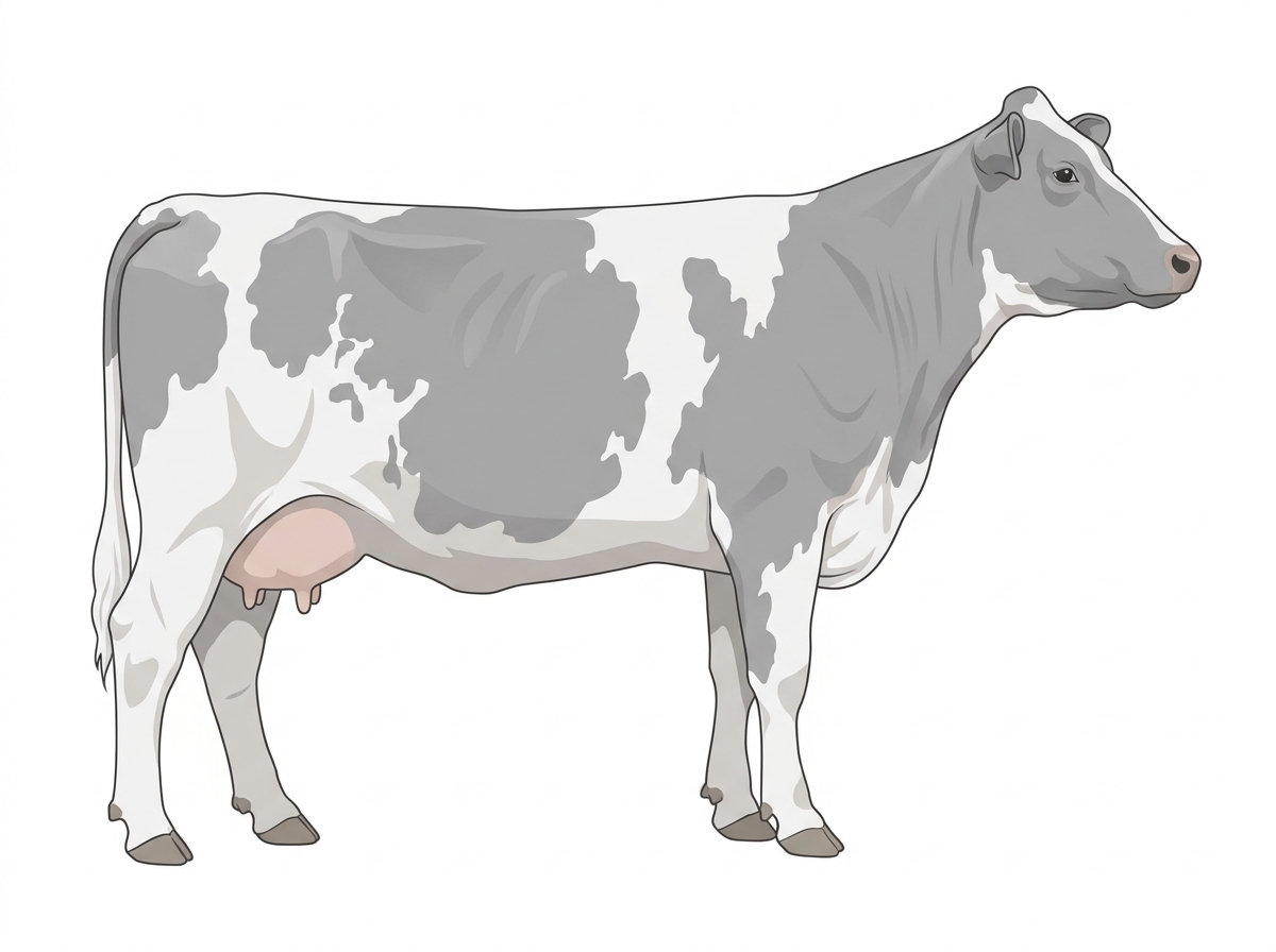 Heavy blue roan Shorthorn Plus Cow