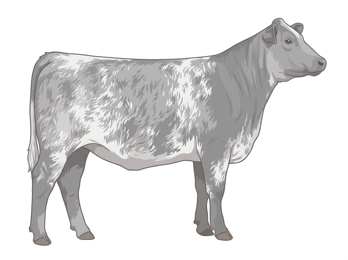 Heavy blue roan Shorthorn Plus Heifer