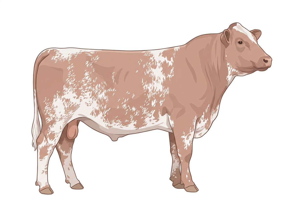 Heavy red roan Shorthorn Plus Bull