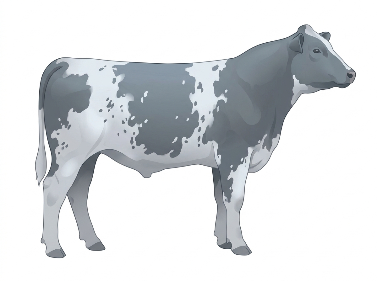 Light blue roan Shorthorn Plus Steer