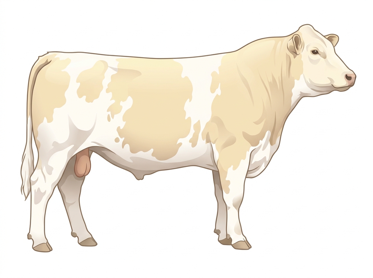 Light cream roan Shorthorn Plus Bull