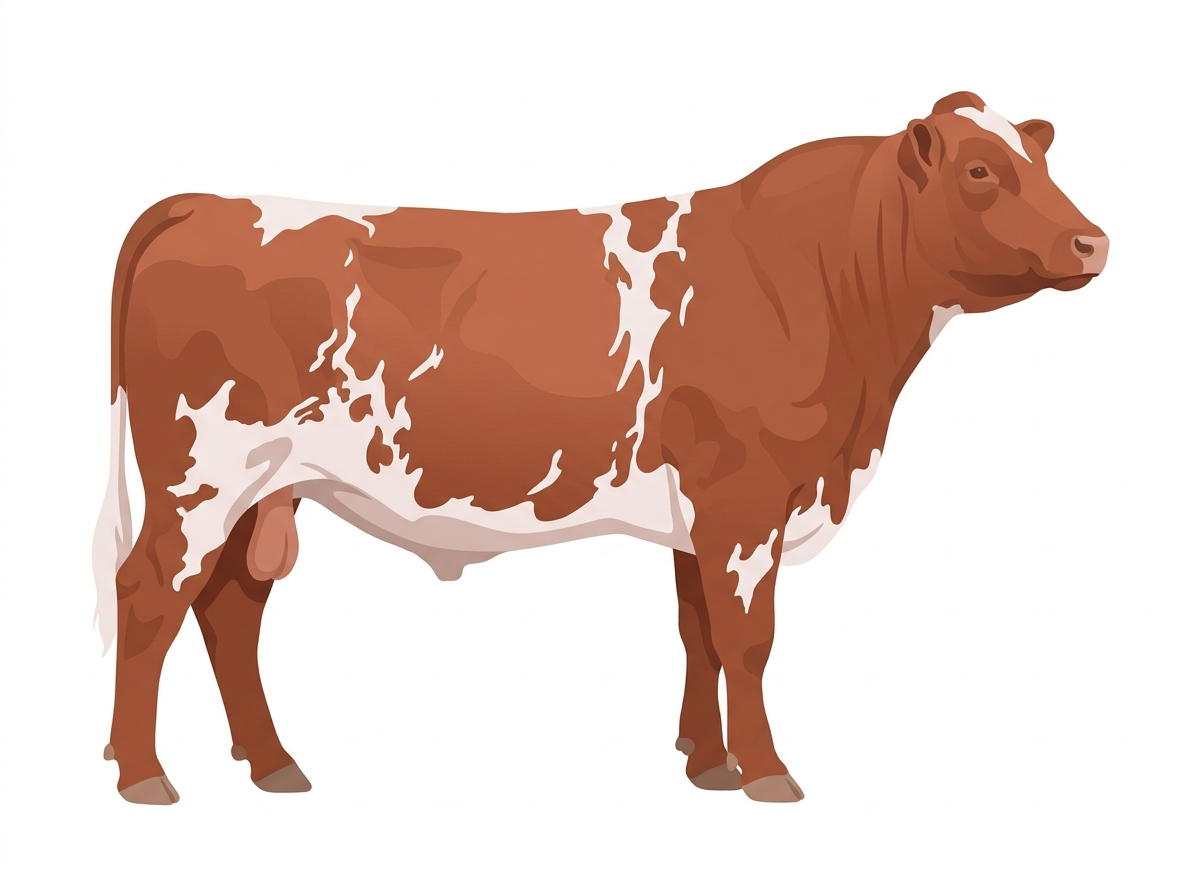 Light red roan Shorthorn Plus Bull