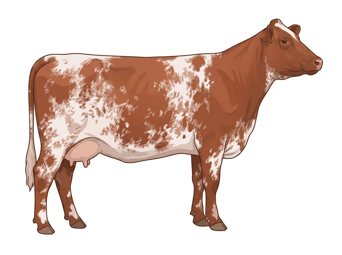 Light red roan Shorthorn Plus Cow