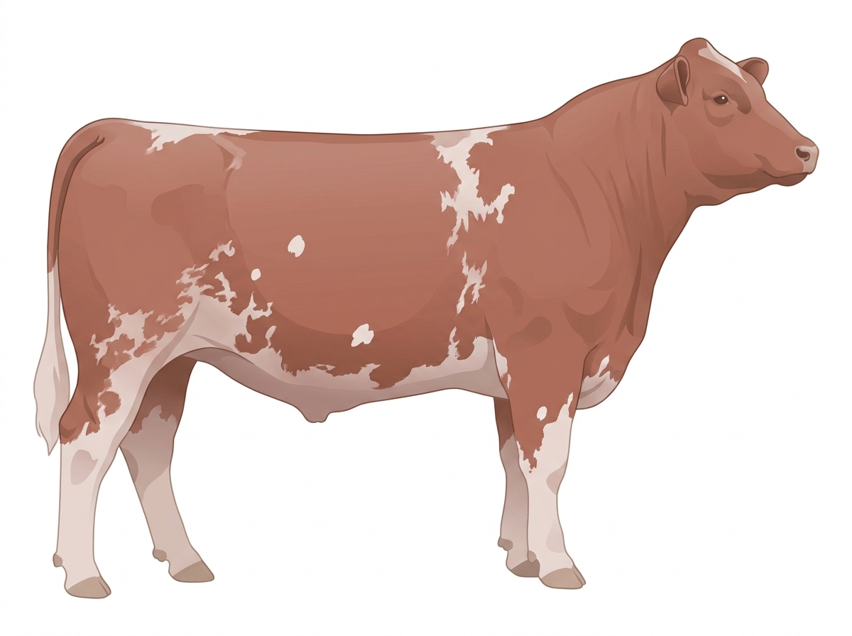 Light red roan with a few white spots Shorthorn Plus Steer