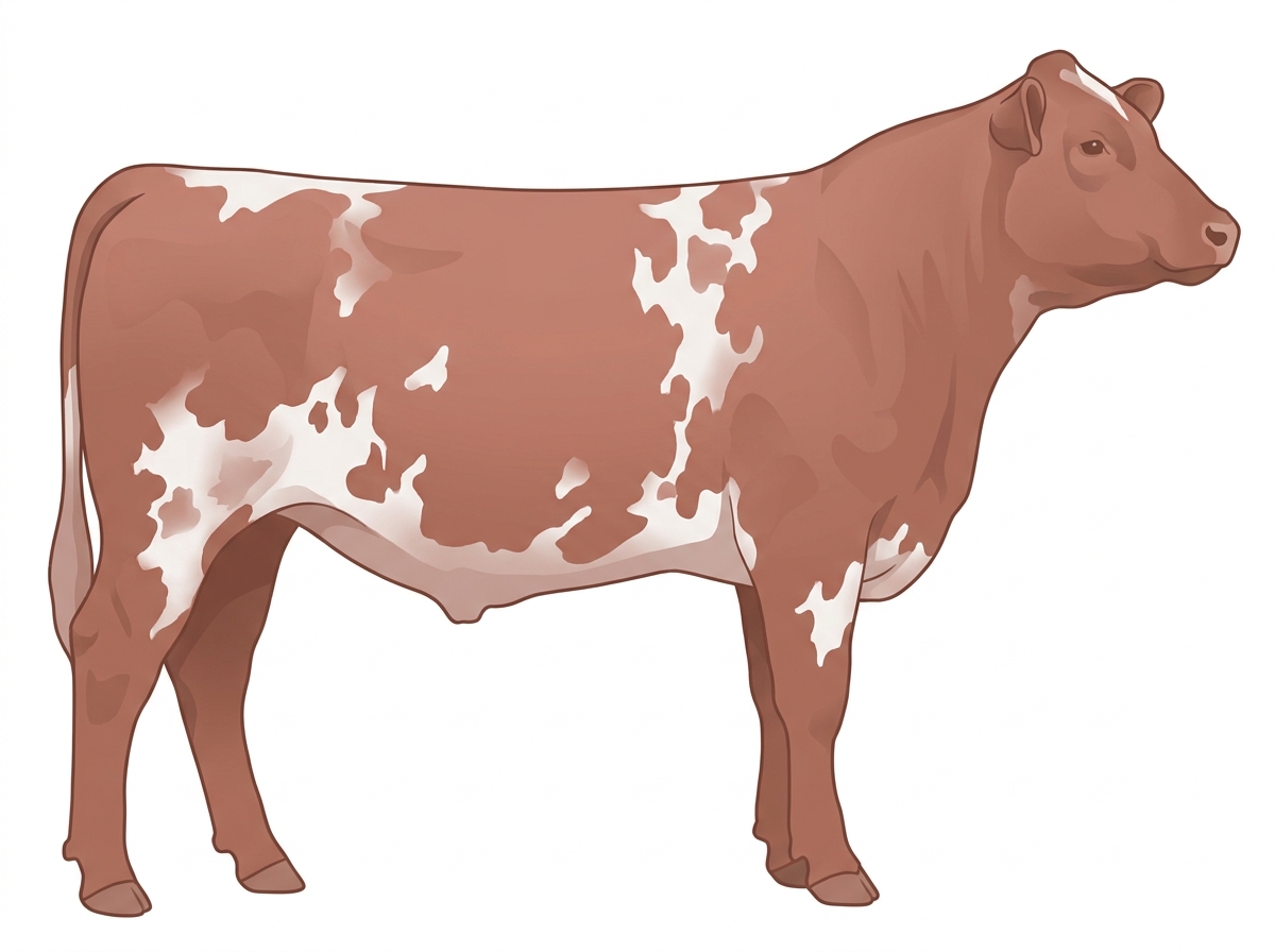 Red roan Shorthorn Plus Steer