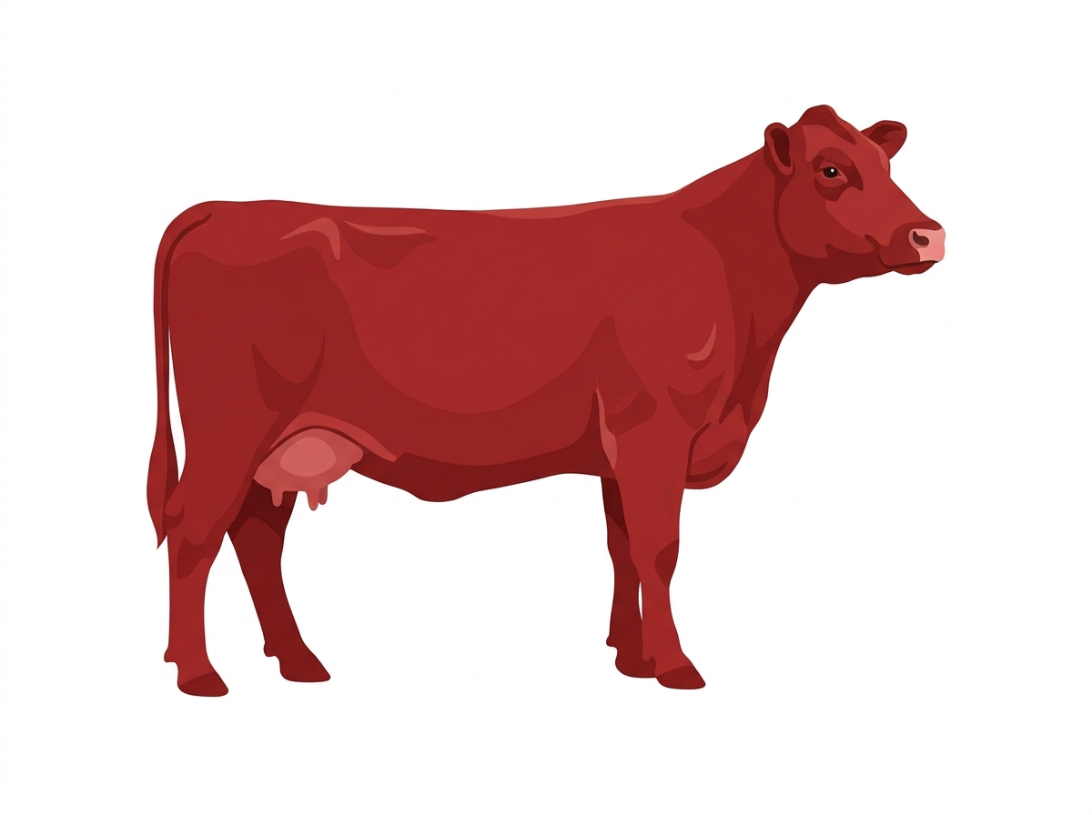 Red Shorthorn Cow