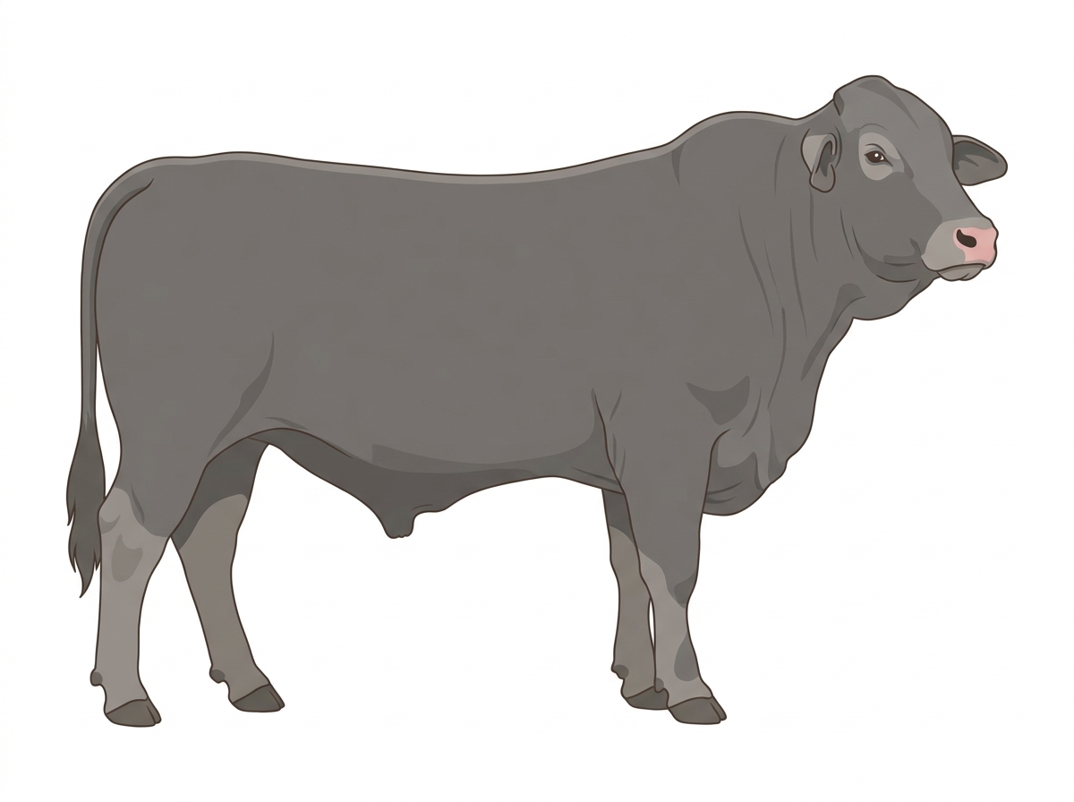 Gray Shorthorn x Brahman Cross Bull