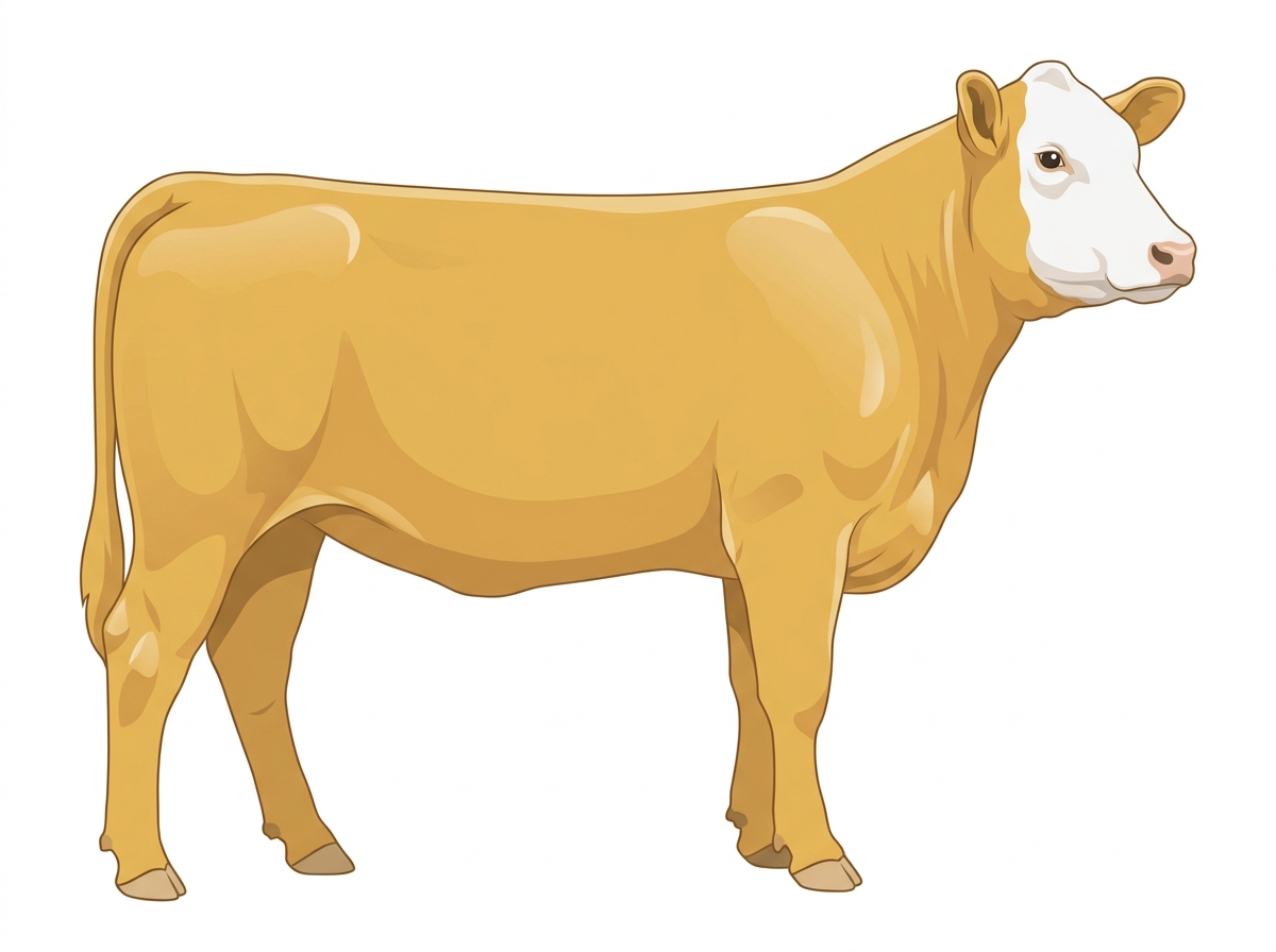 Gold with a white face SimAngus Heifer