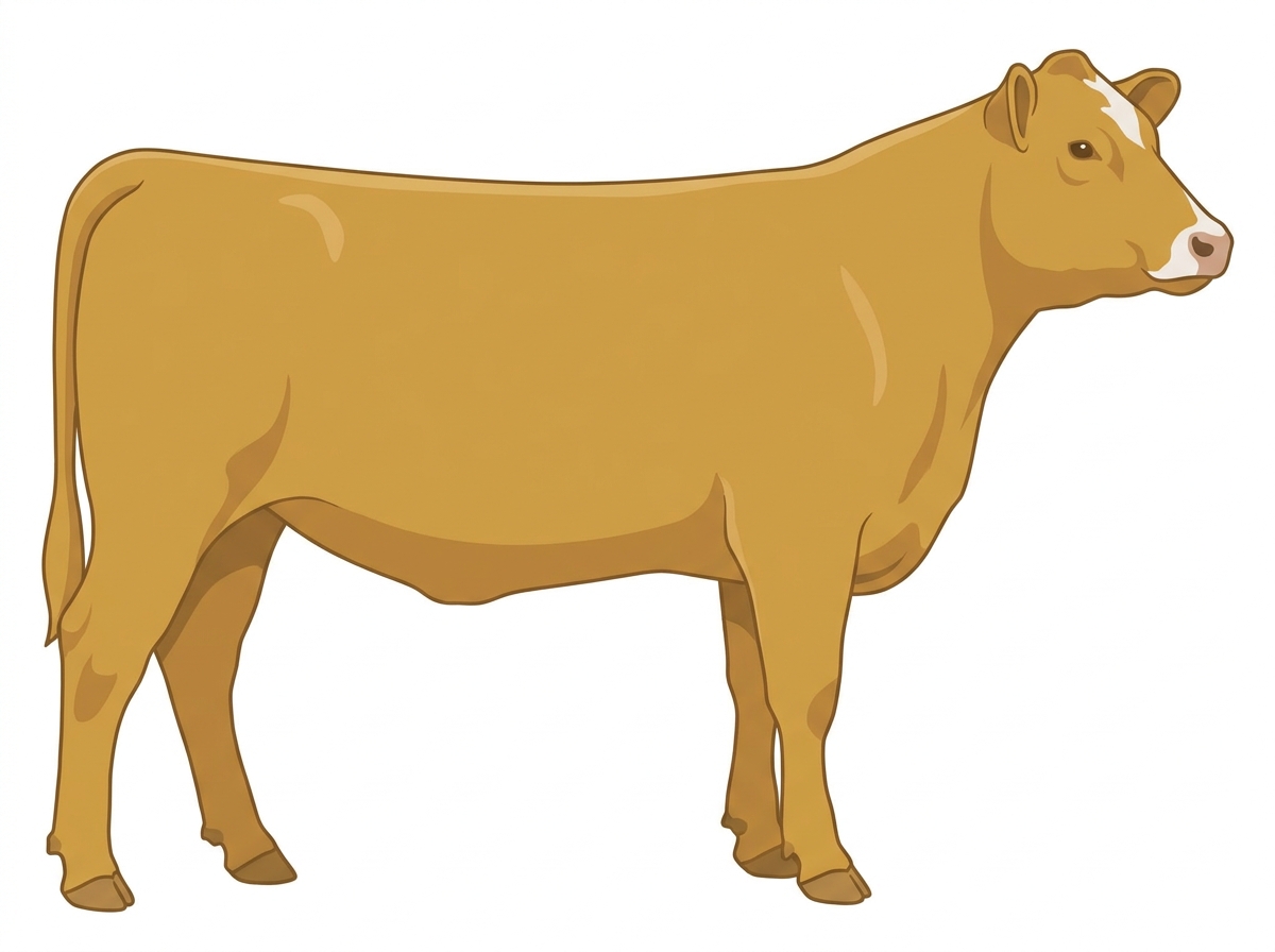 Gold with minimal white face markings SimAngus Heifer