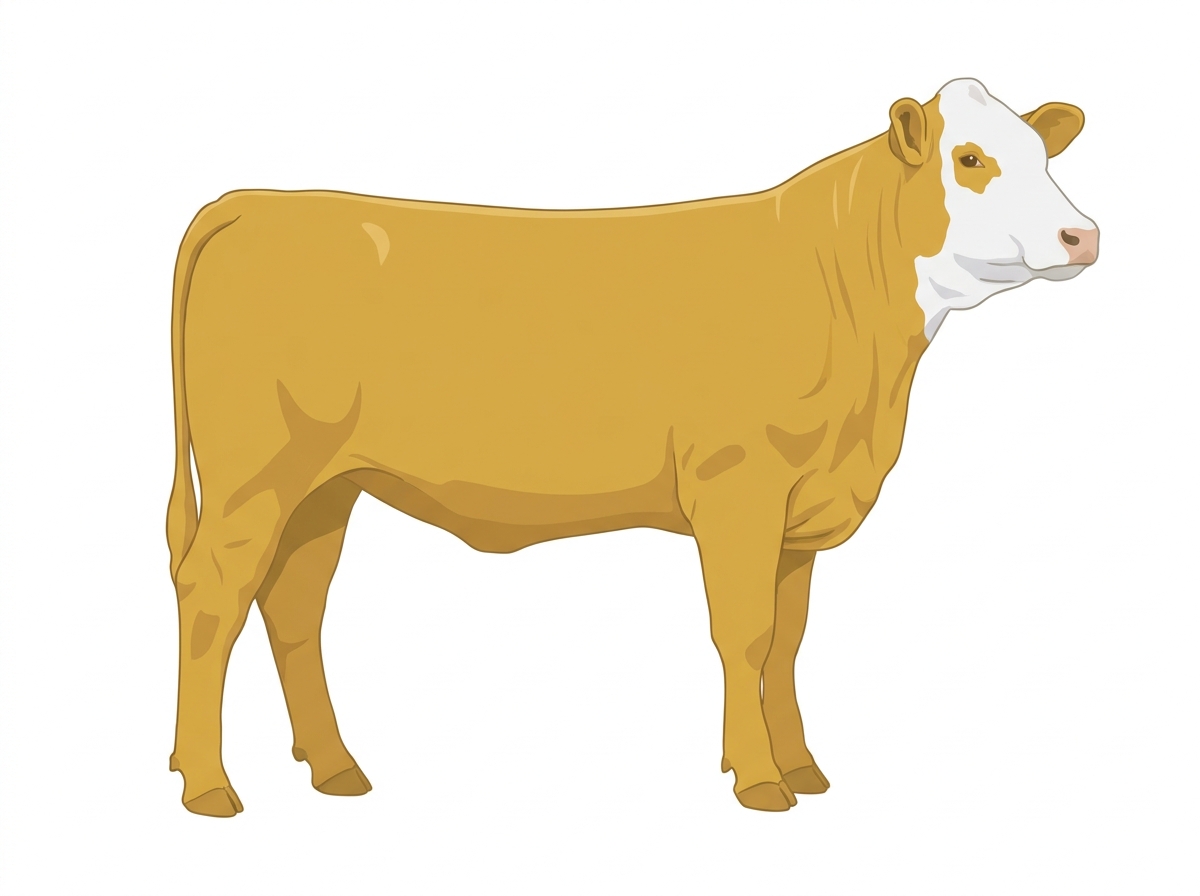 Gold with a white face Simbrah Heifer