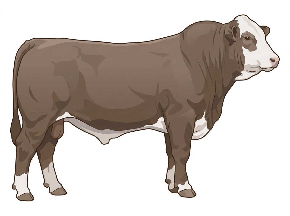 Smoky with a white face Simbrah Bull