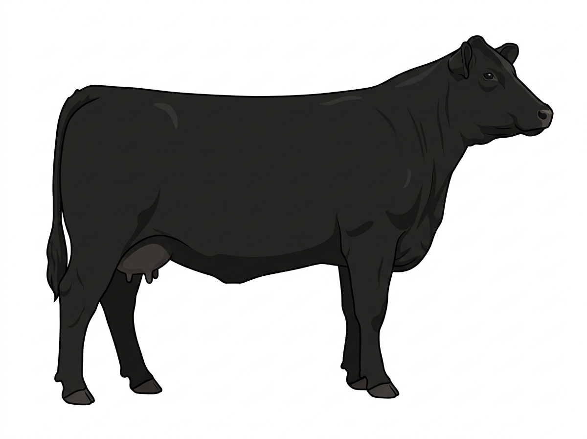 Black Simmental Cross Cow