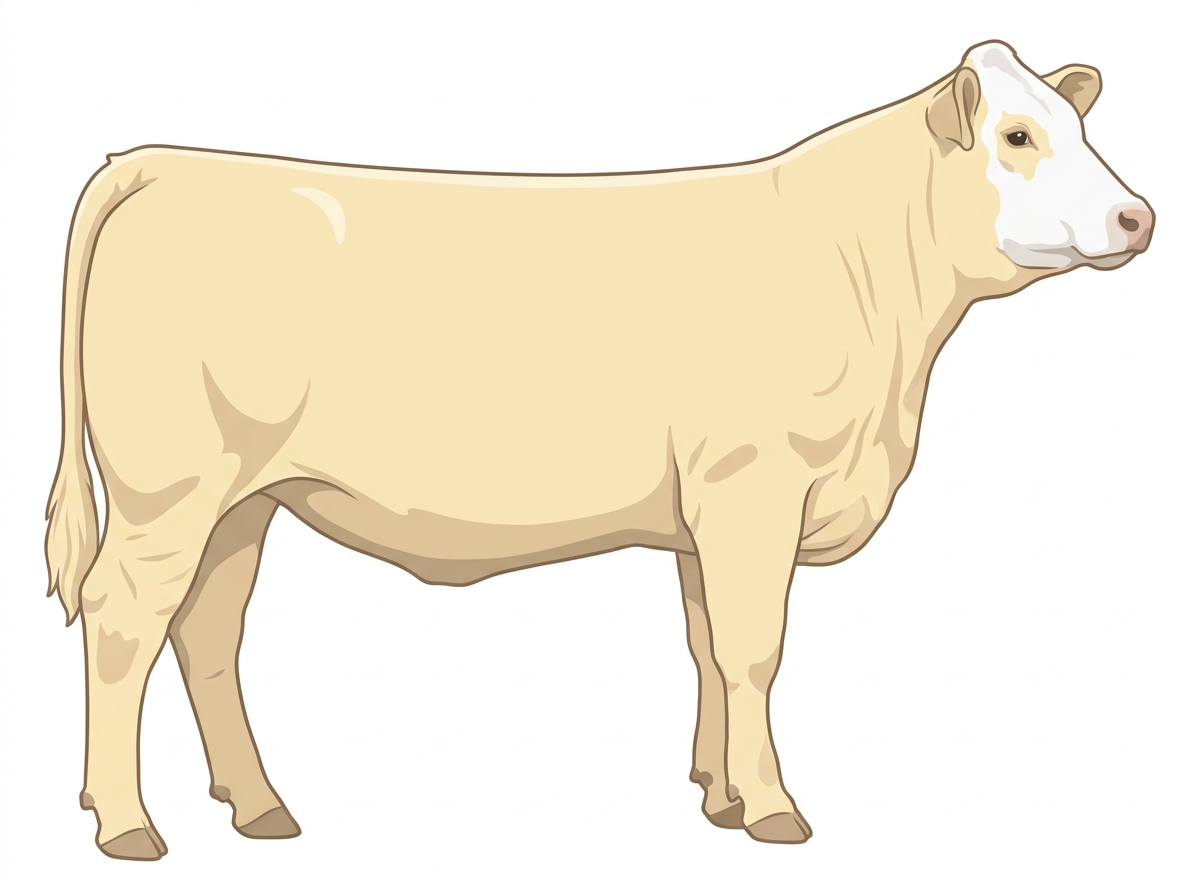Cream with a white face Simmental Cross Heifer