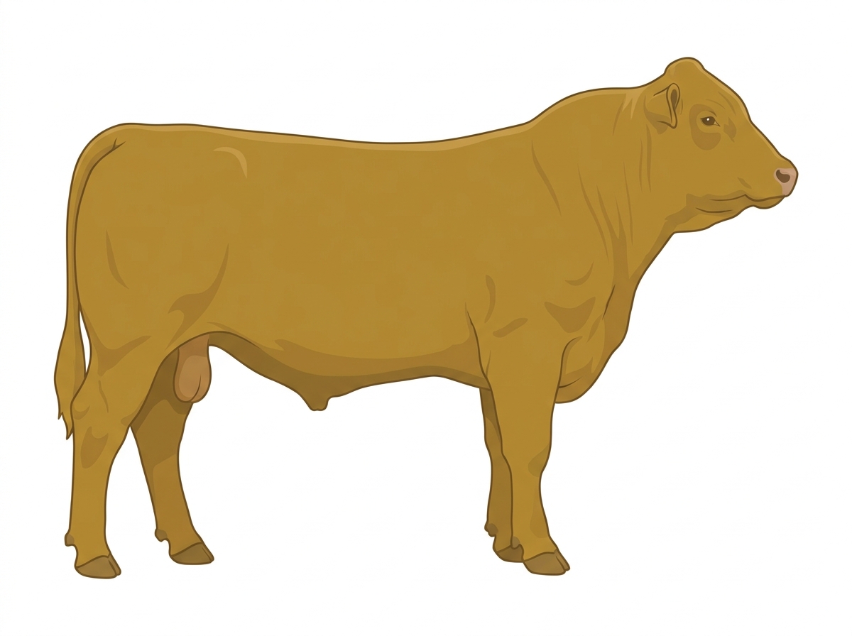 Gold Simmental Cross Bull