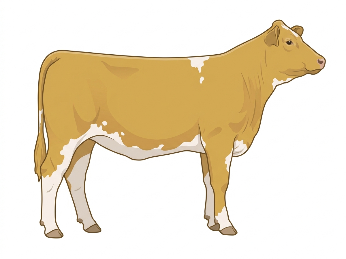 Gold with minimal spotting Simmental Cross Heifer