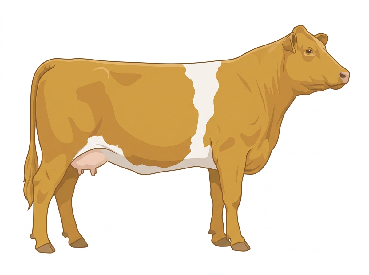 Gold with white belt Simmental Cross Cow