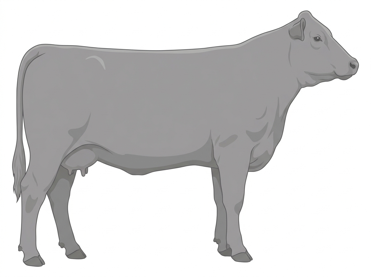 Gray Simmental Cross Cow
