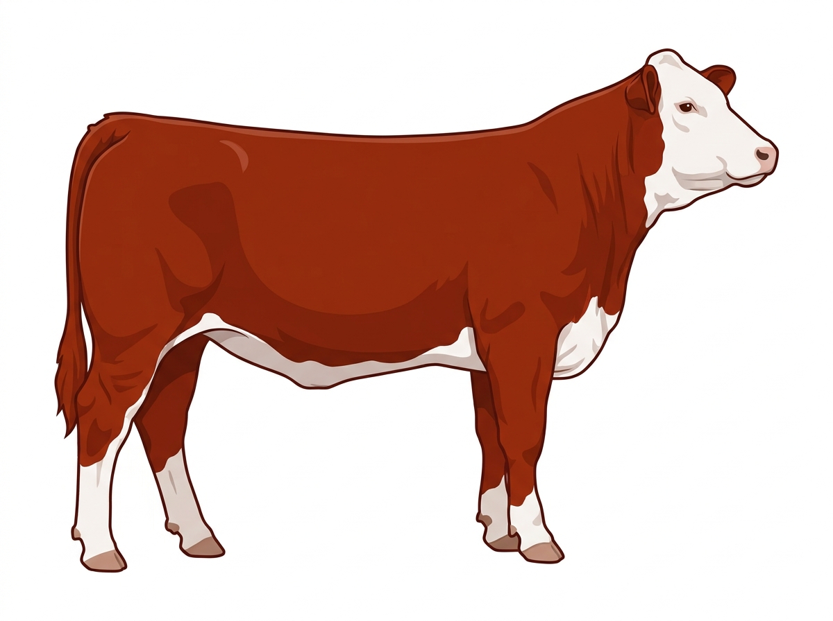 Red with a white face Simmental Cross Heifer