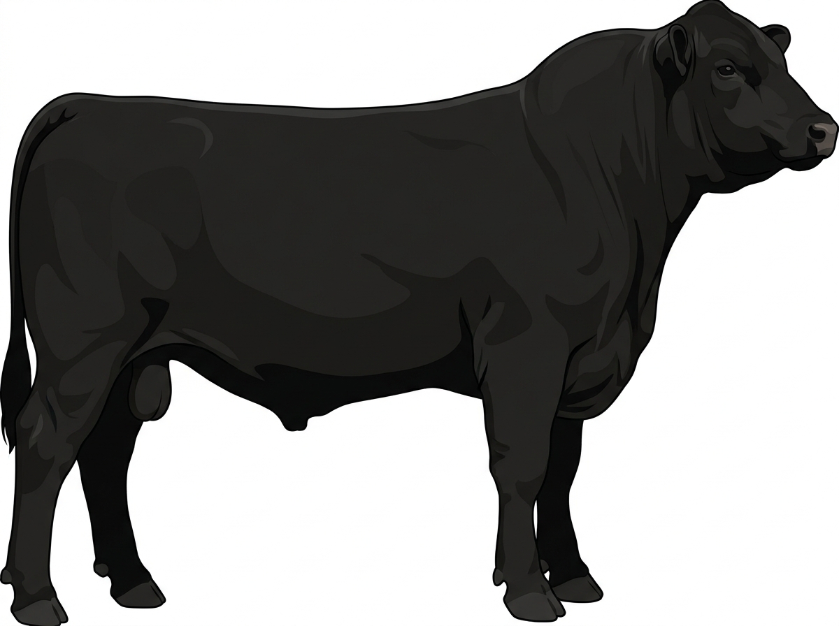 Black Simmental x Angus Cross Bull