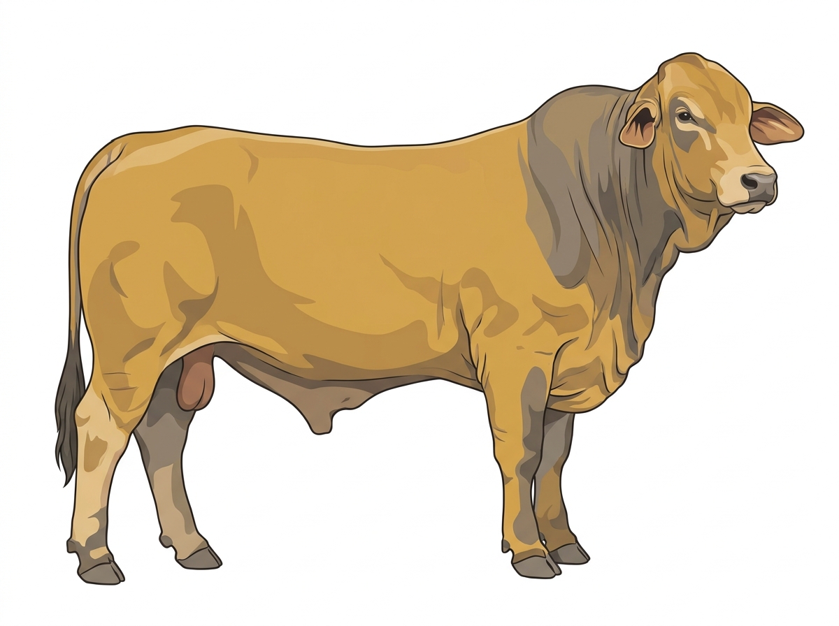 Gold Simmental x Brahman Cross Bull
