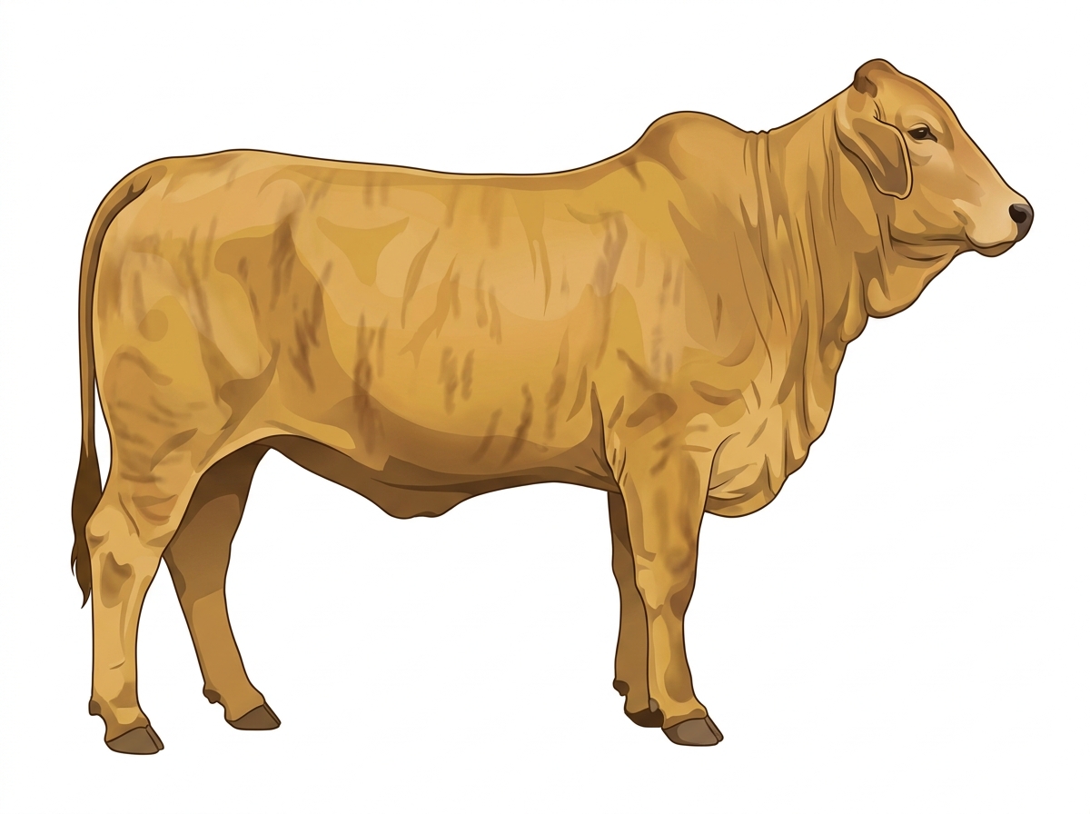 Gold faint brindle Simmental x Brahman Cross Cow