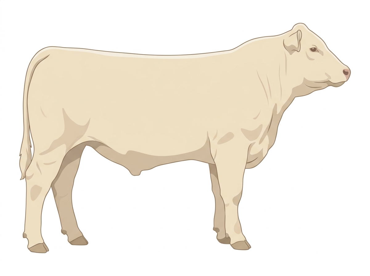 Cream Simmental x Charolais Cross Steer