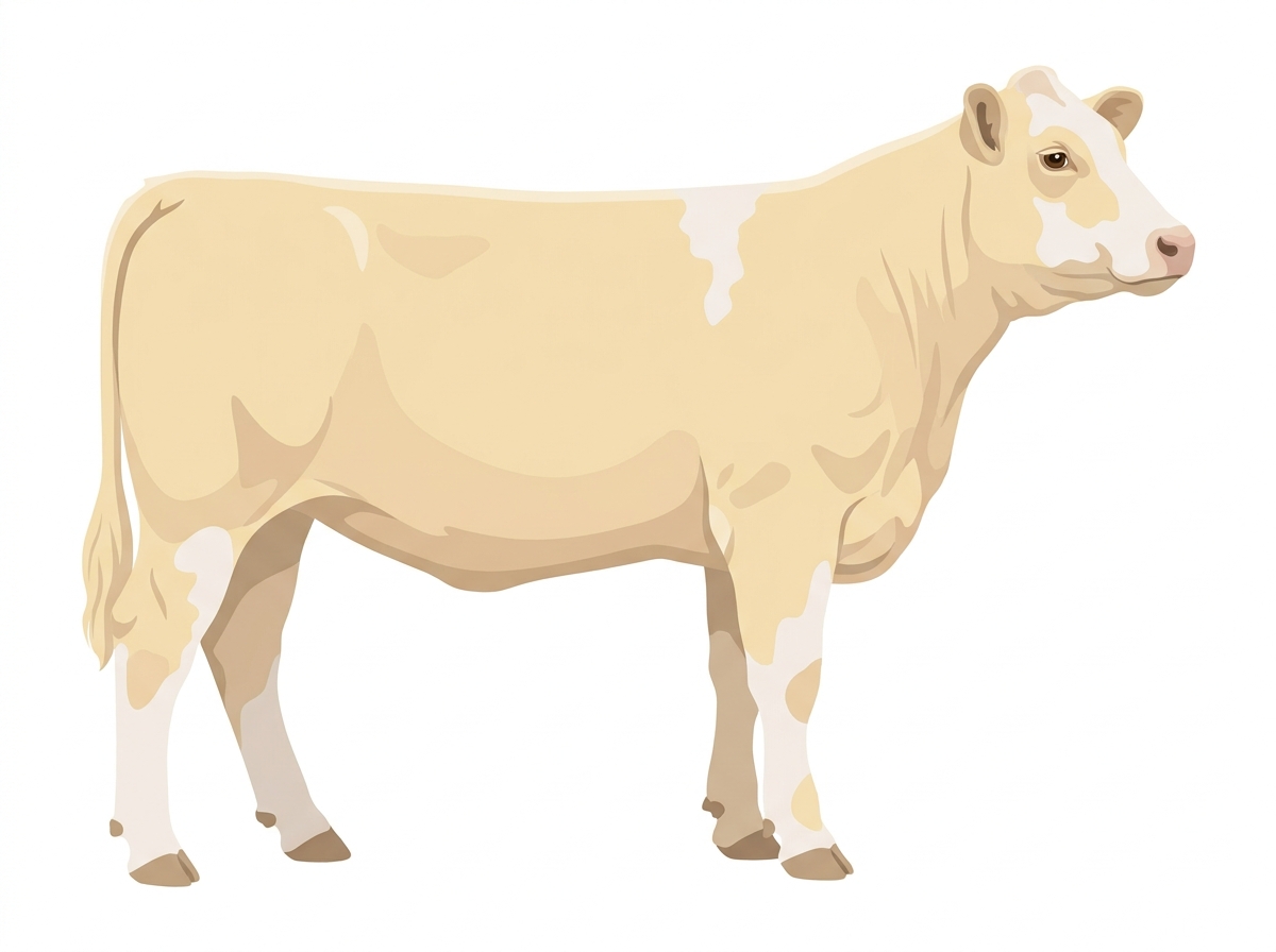 Cream with minimal white markings Simmental x Charolais Cross Heifer
