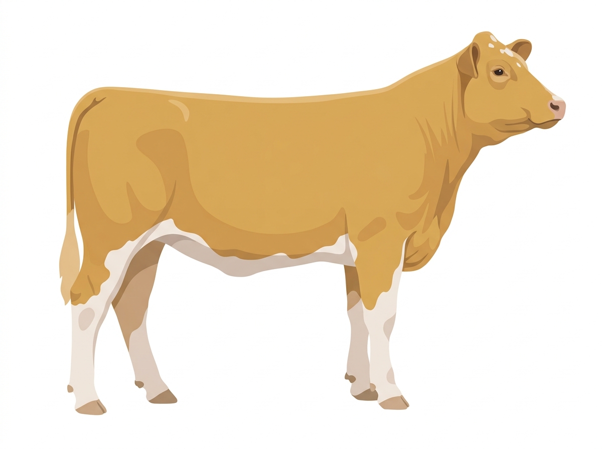 Gold with minimal white markings Simmental x Chianina Cross Heifer