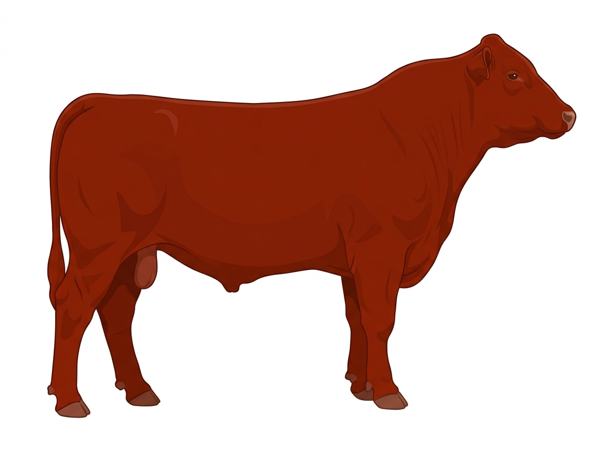 Red Simmental x Shorthorn Cross Bull