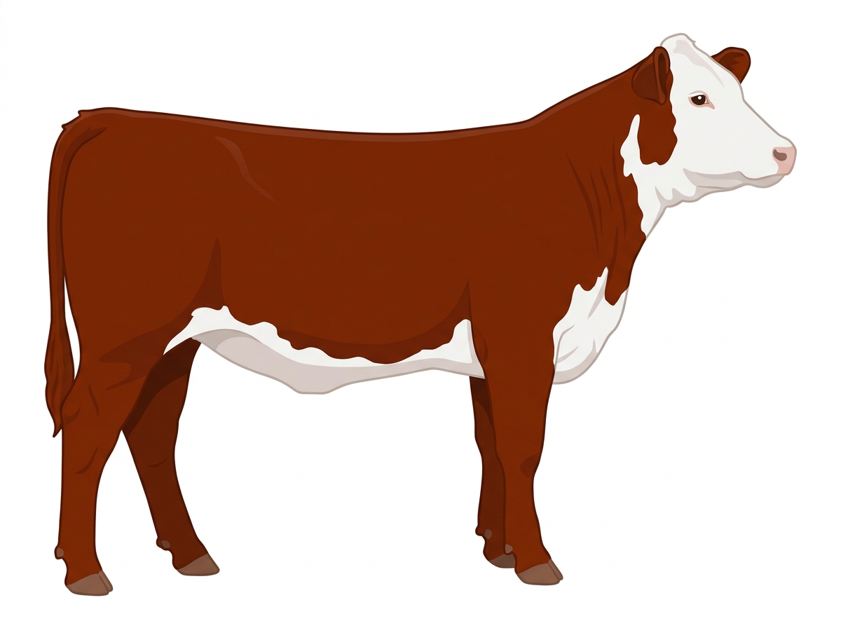 Red with a white face Tigerstripe Heifer